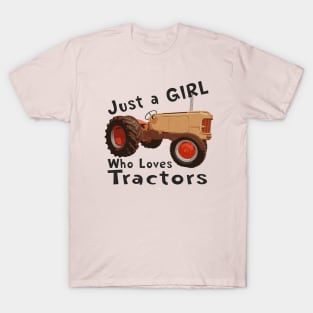 Just a girl who loves tractors T-Shirt